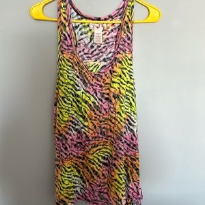 Cheetah stripe tank blouse